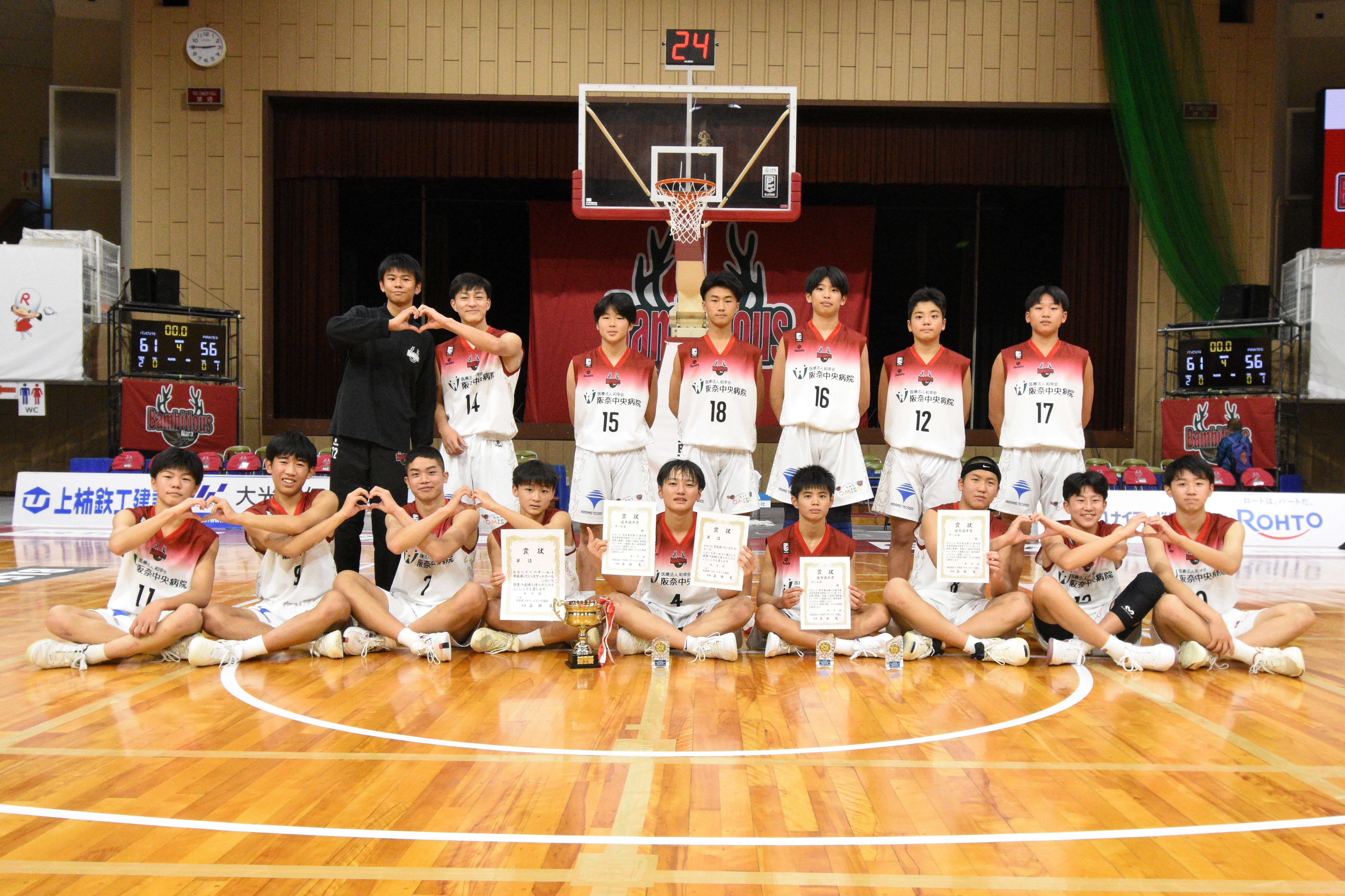 由良ページ バンビシャス奈良 U15が京王 Jr.ウインターカップ2025-26 2025年度 第6